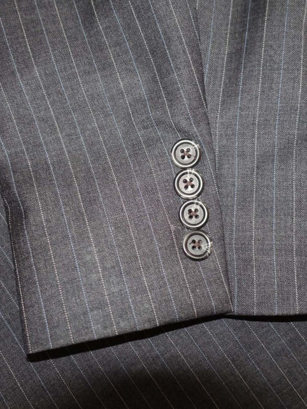 Lauren Ralph Lauren Men's 2 Button Suit Size 52 Regular 48 x 30 Charcoal Gray R - Picture 9 of 13